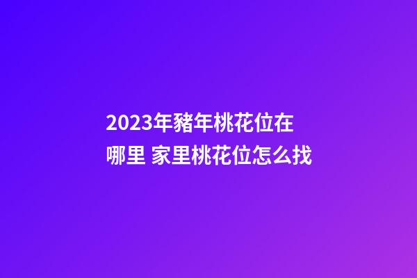 2023年豬年桃花位在哪里 家里桃花位怎么找